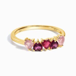 Moon Magic - Rose Quartz Rhodolite Crush On You Ring